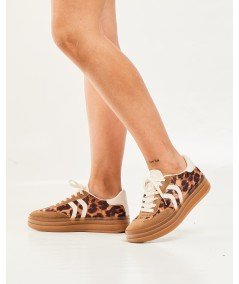 zapatillas acropolis plataforma leopardo con blanco