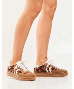 zapatillas acropolis plataforma leopardo con blanco