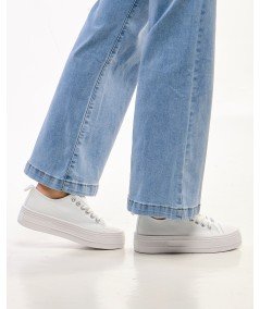 zapatilla acropolis tela blanca