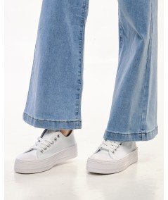 zapatilla acropolis tela blanca